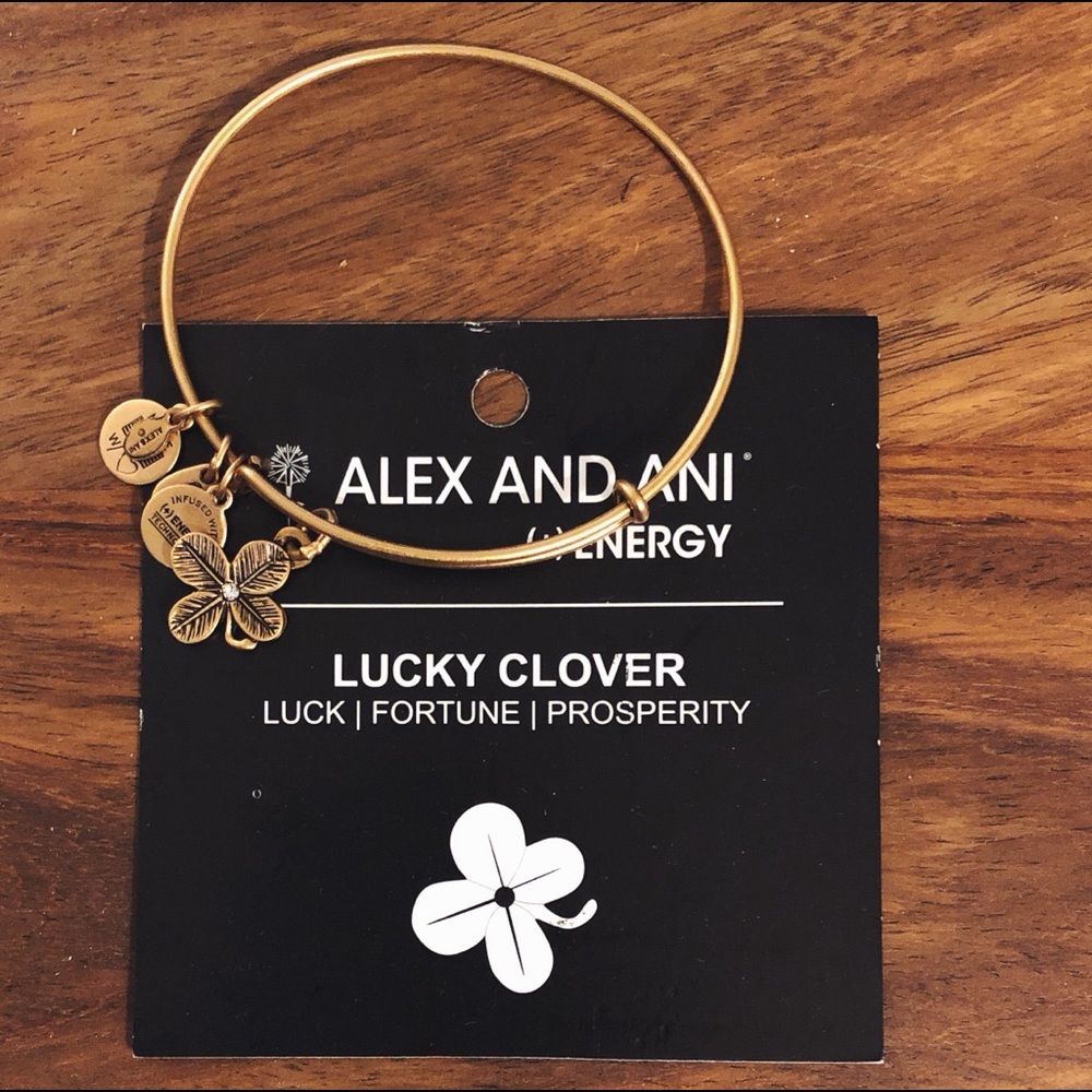 Alex + Ani Positive Energy Lucky Clover Bangle